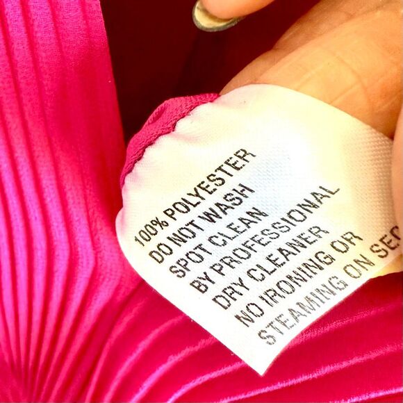 NWT Ieena for Mac Duggal Pleated Bell Sleeve Chiffon Cocktail Mini Dress, style - Picture 6 of 13